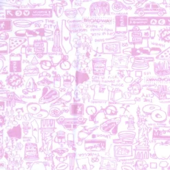 New York City Two Piece Kids Pajamas in Pink