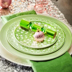 Newport Green Canapé Plates Boxed, Set of 4