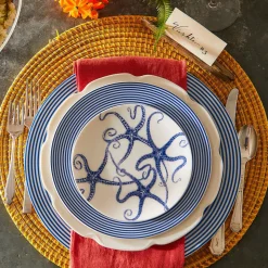 Newport Racing Stripe Rimmed Salad Plate