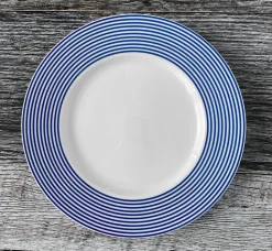 Newport Racing Stripe Rimmed Salad Plate