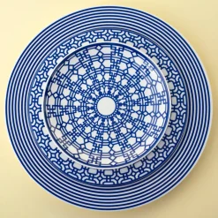Newport Racing Stripe Rimmed Dinner Plate