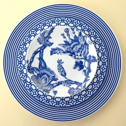 Newport Racing Stripe Rimmed Dinner Plate
