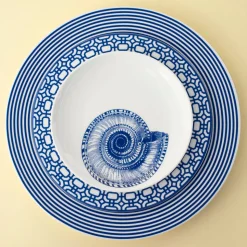 Newport Racing Stripe Rimmed Dinner Plate