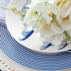Newport Racing Stripe Rimmed Dinner Plate