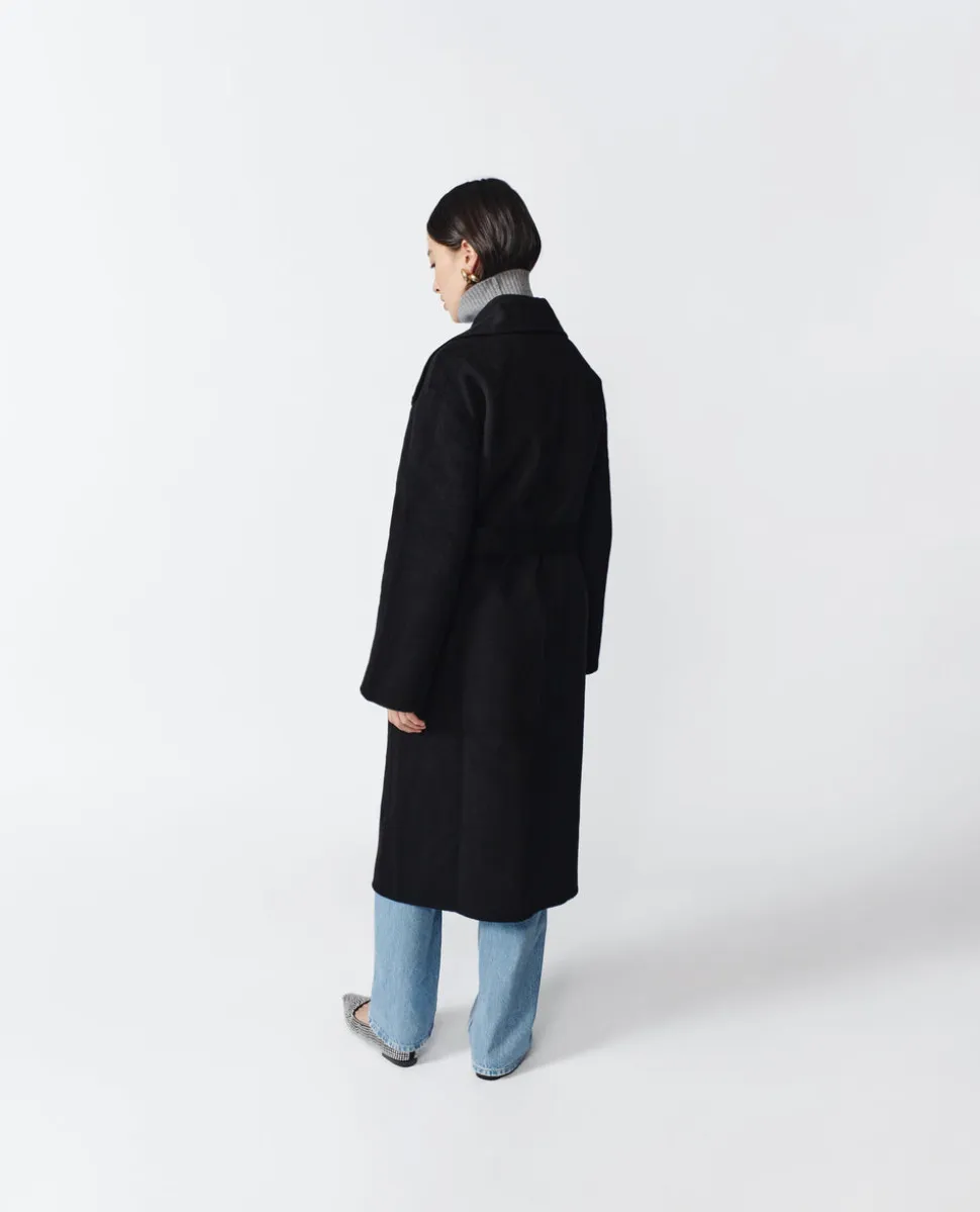 Nicola Cashmere Coat in Black
