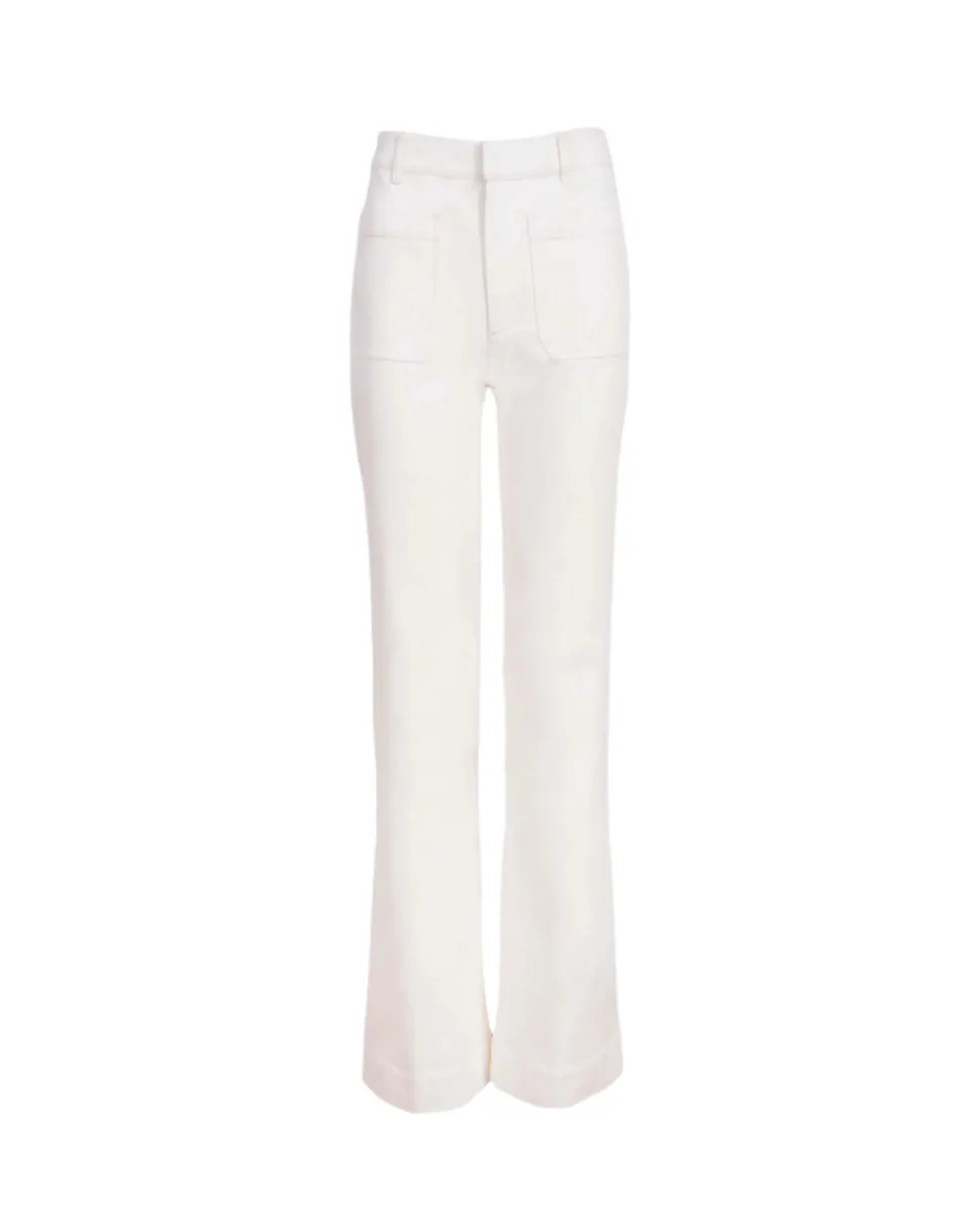 Nicole Pant in Chalk