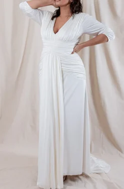 Nicole Silk Ruched Gown