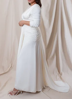 Nicole Silk Ruched Gown