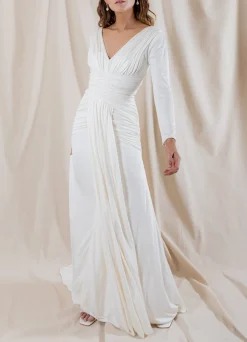 Nicole Silk Ruched Gown