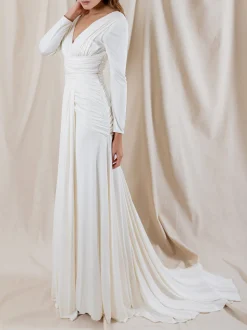 Nicole Silk Ruched Gown