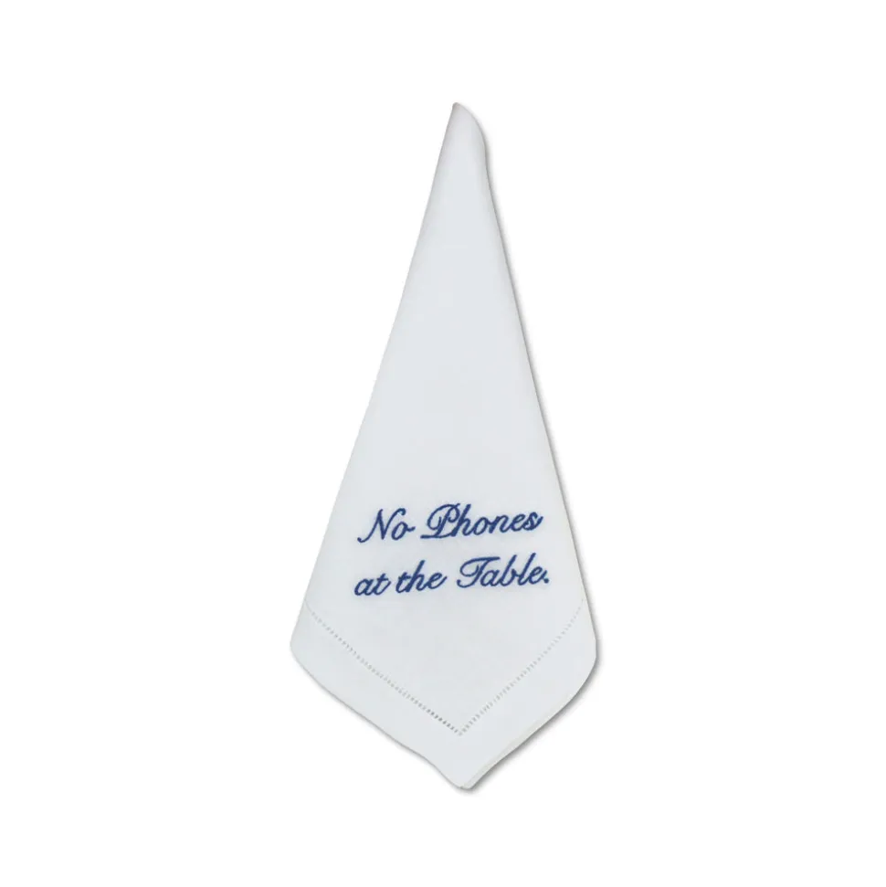 No Phone Dinner Napkins, Set of 4