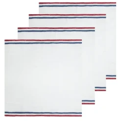 Normandy Napkins in Red, White, & Blue Stripes, Set of 4