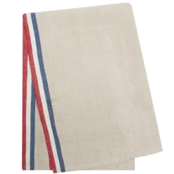 Normandy Tea Towels in Red, Natural, & Blue Stripes, Set of 2