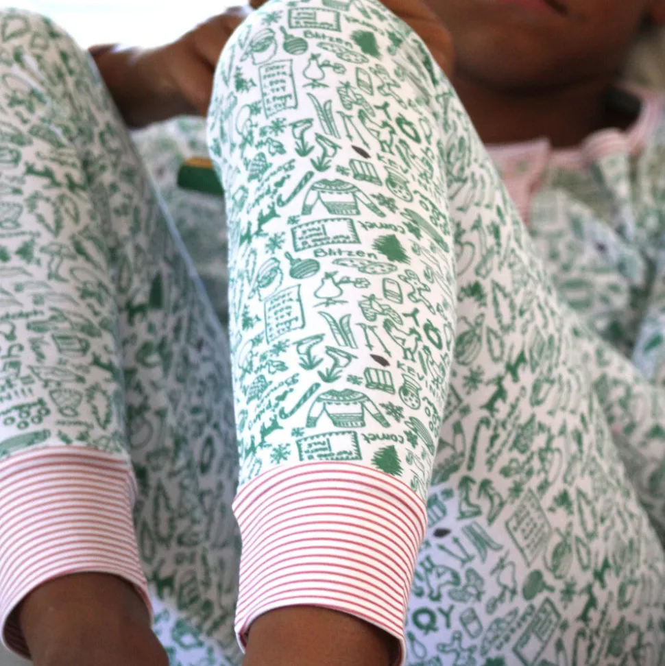 North Pole Christmas Two-Piece Kids Henley Pajamas