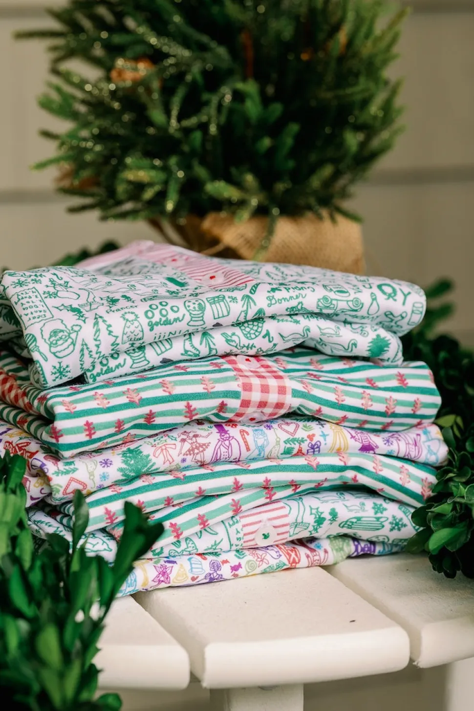 North Pole Christmas Two-Piece Kids Henley Pajamas