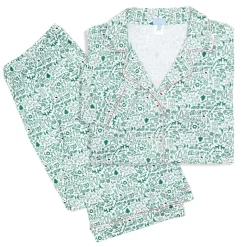 North Pole Christmas Women's Button Front Pajama Set