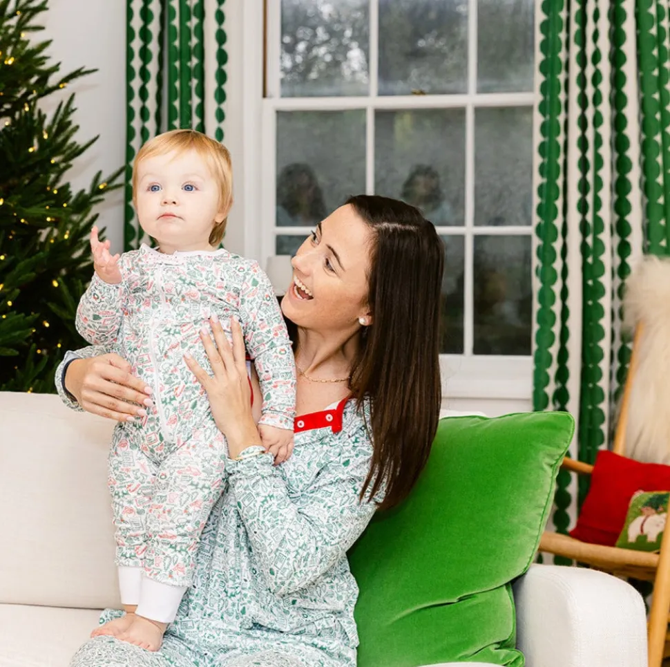 North Pole Christmas Zip Baby Onesie