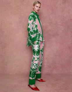 Nova Crepe Shirt in Antigua Green