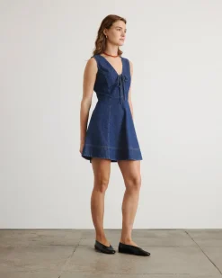 Nova Dress in Classic Indigo Blue
