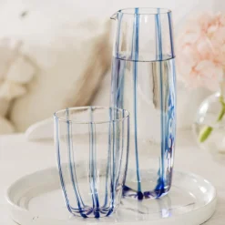Nuovo Stripe Blue Pitcher