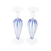 Nuovo Stripe Candlesticks, Set of 2