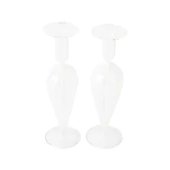 Nuovo Stripe Candlesticks, Set of 2