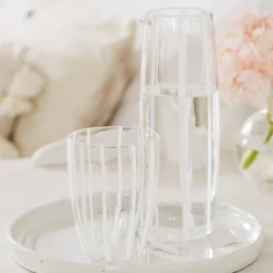 Nuovo Stripe White Pitcher
