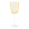 Nuovo Stripe Wine Glass in Yellow