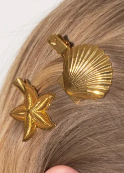 Oceane Barrettes in Gold