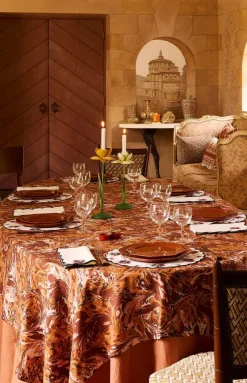 Octagonal Dessert Plate in Burgundy