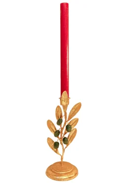 Olive Candle Holder in Gold