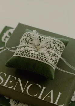 Olive Lace Ring Pillow