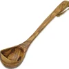 Olive Wood Soup Ladle with Leather Strap