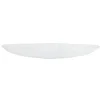 Onda Glass White Long Oval Bowl