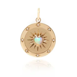 Opal Heart Starlight Pendant