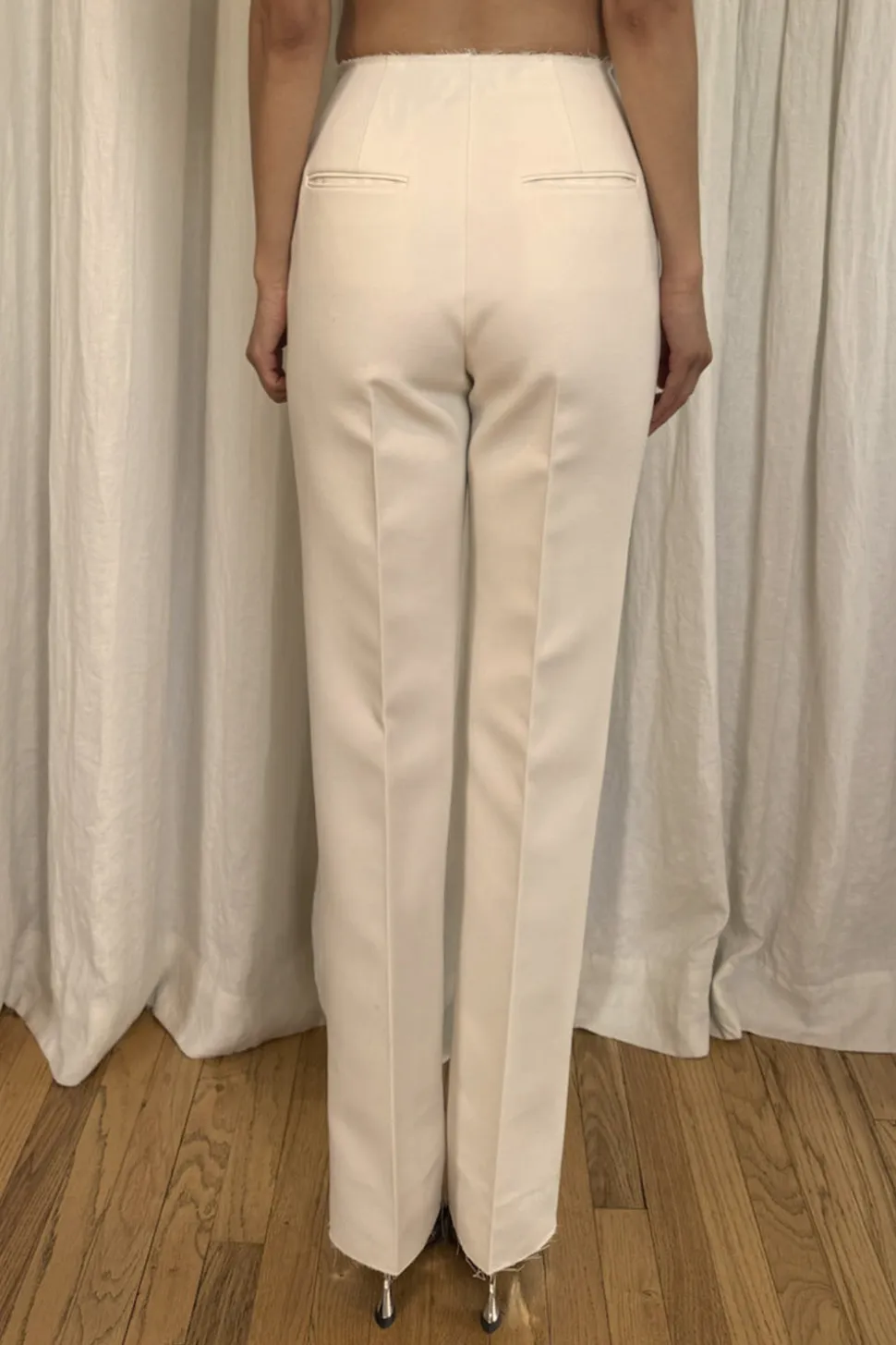 Ophelia Slim Leg Pant in Wool & Cotton