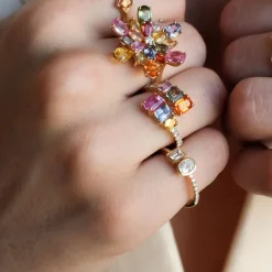 Orbit Multi-Colored Sapphire Ring