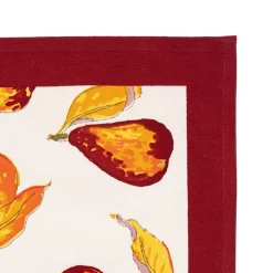 Orchard Pear Mats in Burgundy, Set of 6