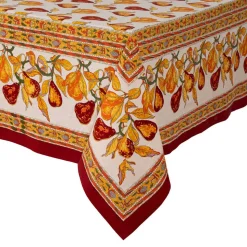 Orchard Pear Tablecloth in Burgundy