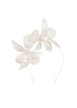Orchid Vine Headband in Cream