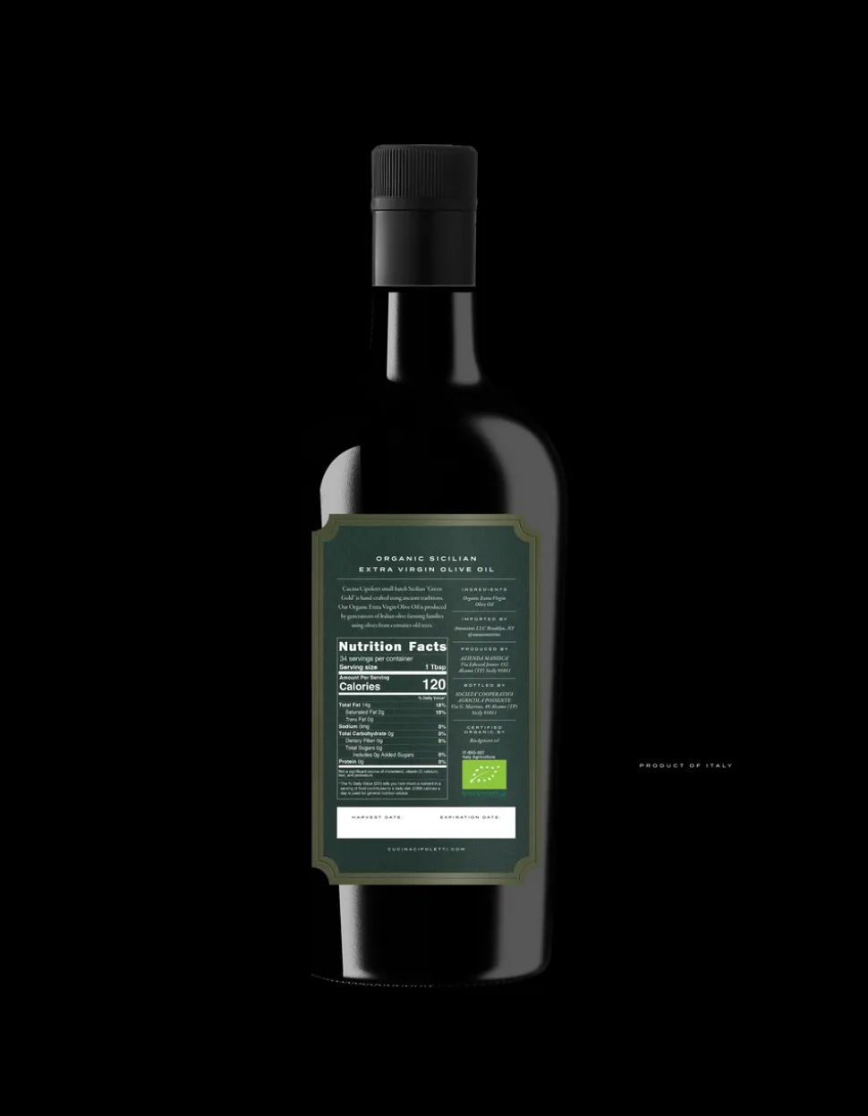 Organic Extra Virgin Olive Oil Bottle