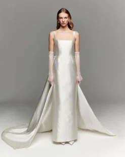Organza Peekaboo Silk Mikado Gown | STYLE 111
