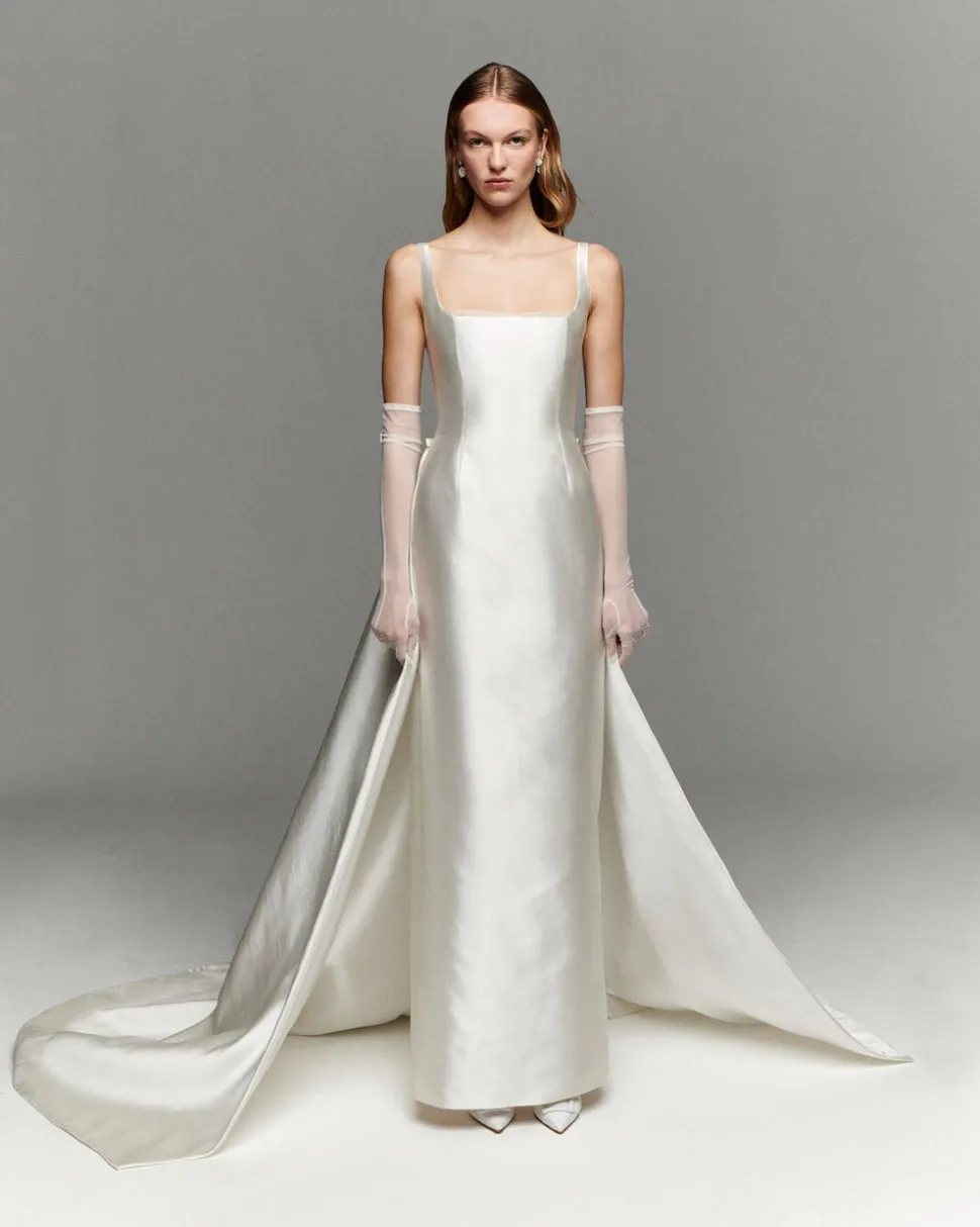 Organza Peekaboo Silk Mikado Gown | STYLE 111