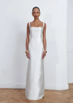 Organza Peekaboo Silk Mikado Gown | STYLE 111