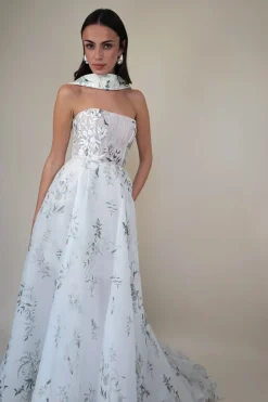 Organza Printed Circle Overskirt