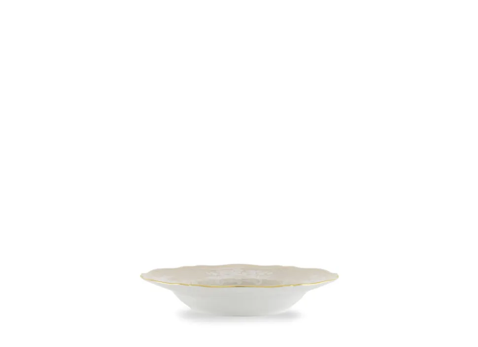 Oriente Italiano Antico Doccia Soup Plate in Meringa