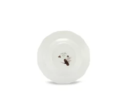 Oriente Italiano Antico Doccia Soup Plate in Castagna