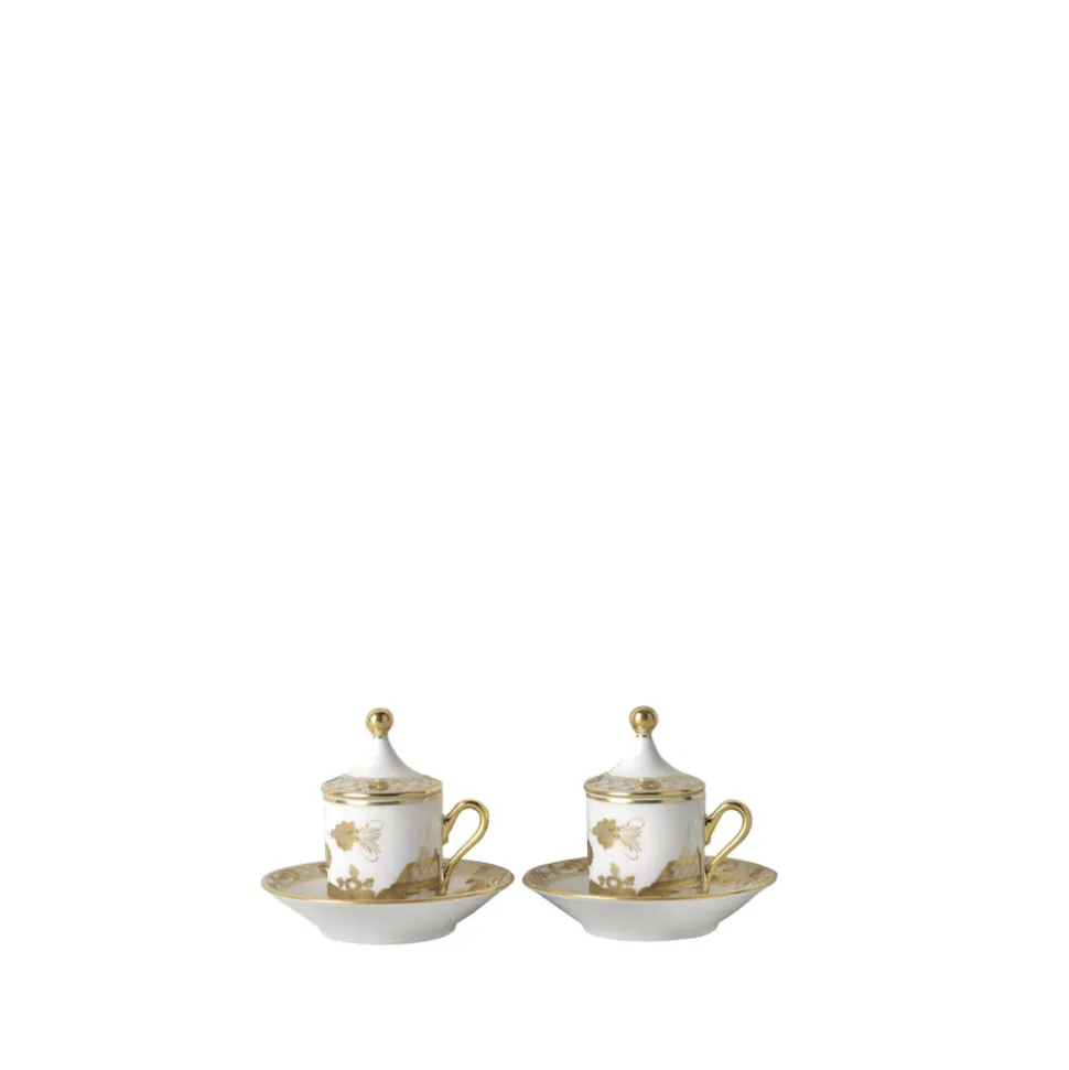 Oriente Italiano Coffee Set for Two in Aurum