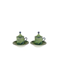 Oriente Italiano Coffee Set in Malachite