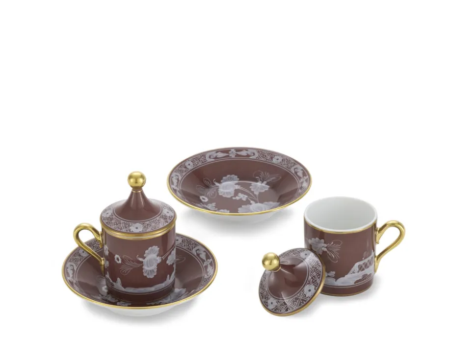 Oriente Italiano Coffee Set in Castagna